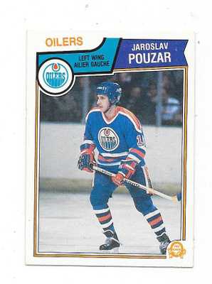 1983-84 OPC #41 Jaroslav Pouzar , Edmonton Oilers RC