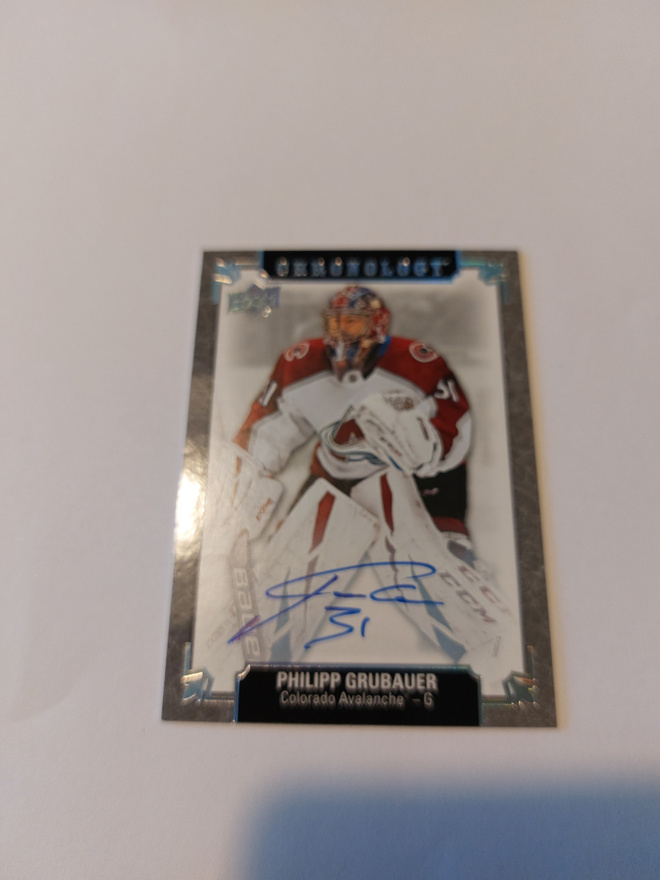 2019-20 Chronology  Autographs #FHCOPG Philipp Grubauer