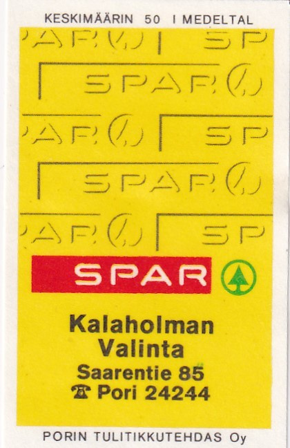 Pori, Kalaholman Valinta , SPAR   4/15