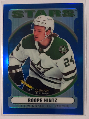 2021-22 OPC Platinum Retro Blue Rainbow #R43 Roope Hintz