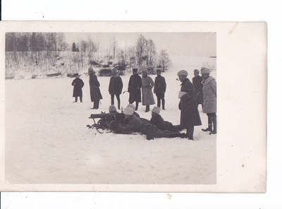 VANHA Valokuva Suojeluskunta Kuopio 1921 Maxim Konekivääri