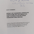 Risto Tornberg : Effect of Changing Landscape Structure o... - pikkukuva 3