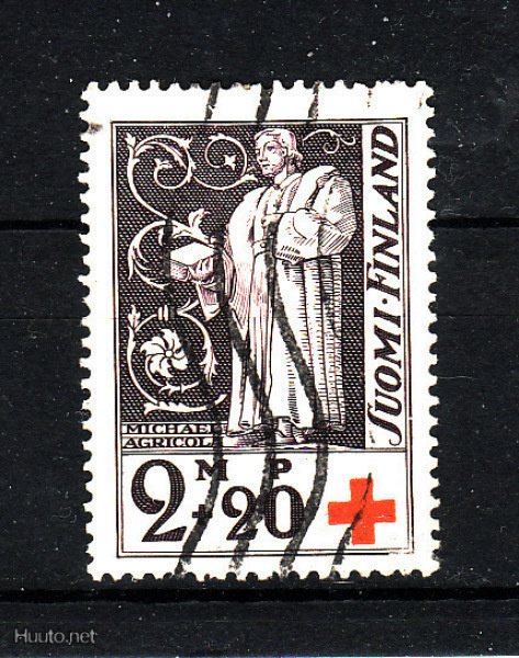 Suomi PR merkki 2+20, 1933, leimattu