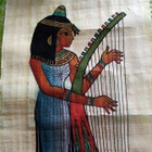 EGYPTILÄINEN PAPYRYS MAALAUS 40X16 - pikkukuva 1