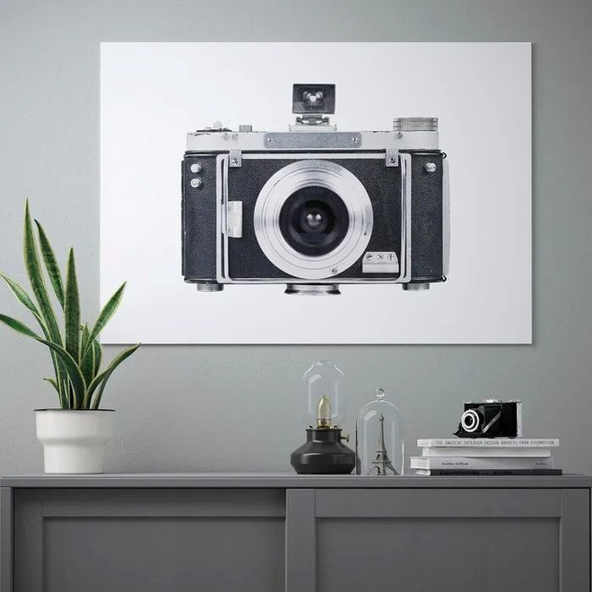 Ikea Pjätteryd sisustustaulu Kamera 100 x 70