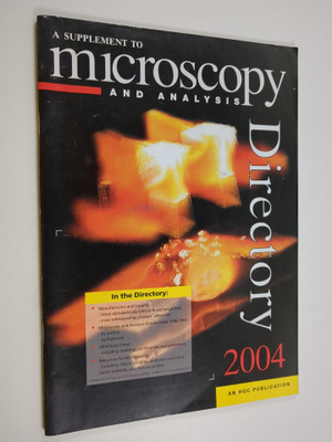 Microscopy and analysis directory 2004