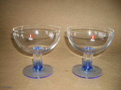 Iittala MONDO JÄLKIRUOKAMALJAT 4kpl sininen Kerttu Nurminen