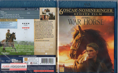 Sotahevonen (12 908) UUSI -ulk- BLU-RAY emily watson 2011