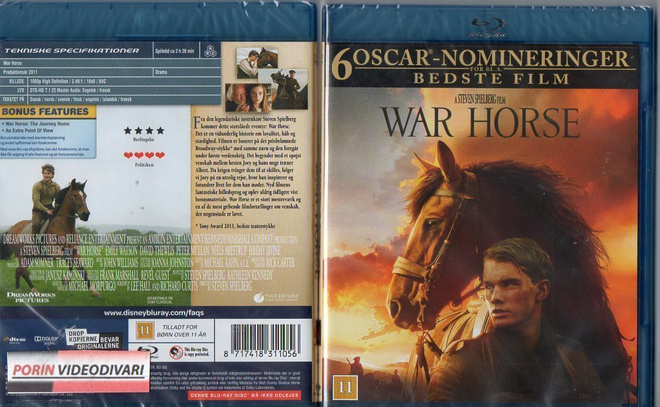 Sotahevonen	(12 908)	UUSI	-ulk-	BLU-RAY			emily watson	2011