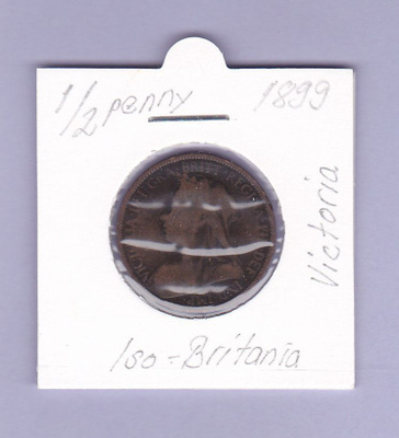 Iso-Britania ½ Penny v.1899 KM#789