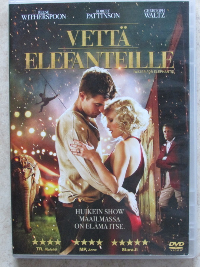 Vettä elefanteille, DVD. Robert Pattinson