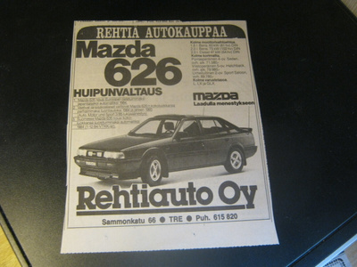 mainos Mazda 626