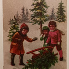 Lasten joulukuusikelkka kaatuu, p. 1939 - pikkukuva 1