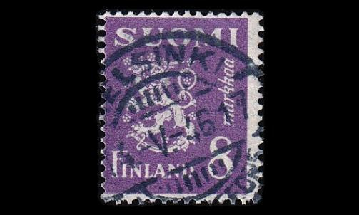 312 o Leijona 8 mk loisto Helsinki 4.V.46 (1946)