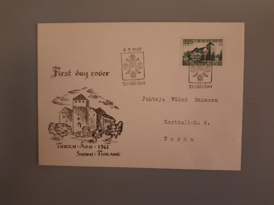 FDC Suomi 1961  M-54 125mk Turku EL