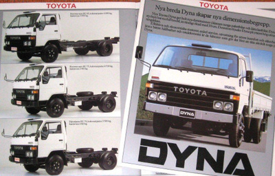 1984 Toyota Dyna esite - KUIN UUSI - 12 sivua - suom