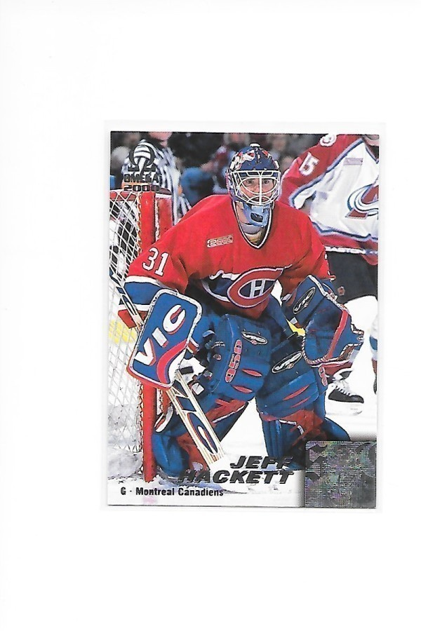 1999-00 Pacific Omega #118 Jeff Hackett Montreal Canadiens