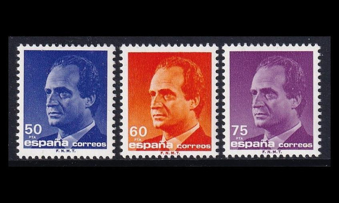 Espanja 2882-4 ** Käyttösarja Carlos I (1989)