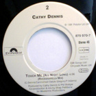 CATHY DENNIS  ::  TOUCH ME  ::  VINYL  7"      1991 - pikkukuva 4