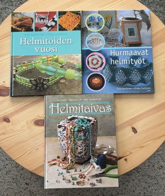 3 erilaista Helmityö kirjaa, mm Helmitaivas jne