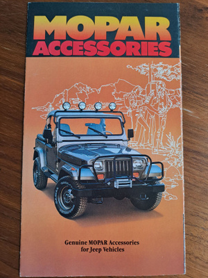 Jeep Lisävarusteet -esite 80-luvun lopusta