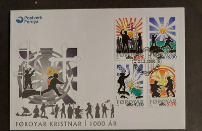 Färsaaret 2000 - Kristinusko 1000v FDC
