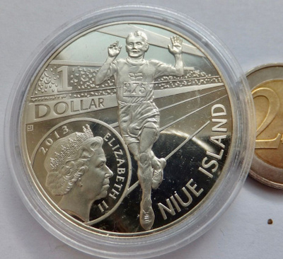 Niue 1 Dollari 2014 Paavo Nurmi Kuningatgar Elisabet II