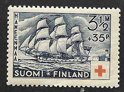 Punainen risti 1937 3,50+0,35mk (LAPE 201) **