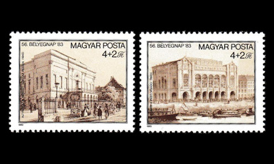 Unkari 3632-3 ** Postimerkin päivä (1983)