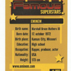 Famous SUPERSTARS n:o 055 EMINEM - pikkukuva 2