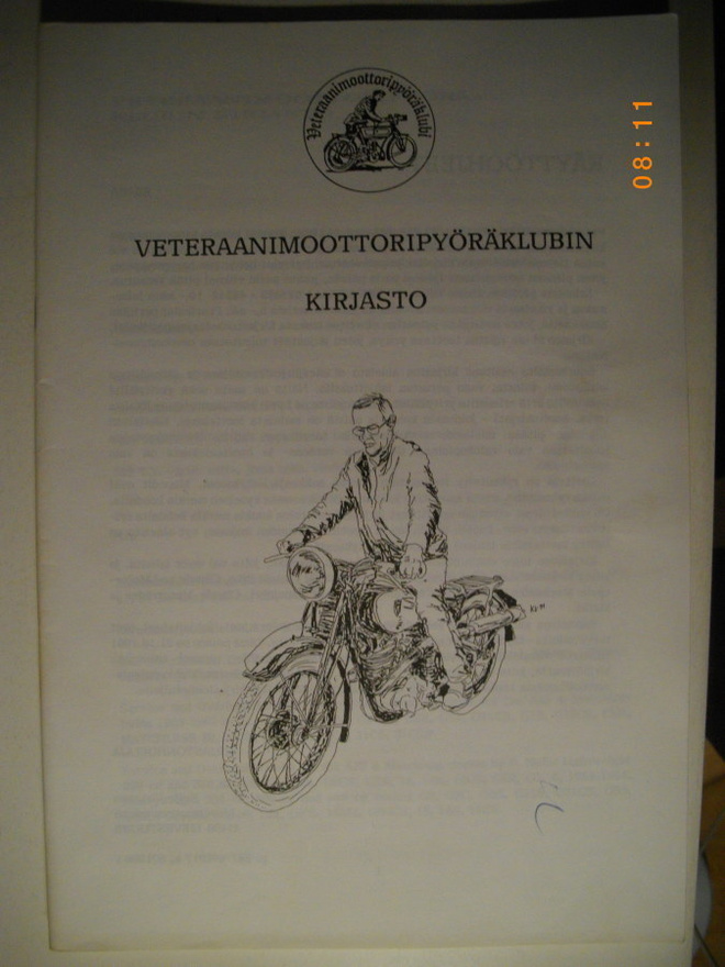 Veteraanimoottoripyöräklubin kirjasto 1991 (25.2)