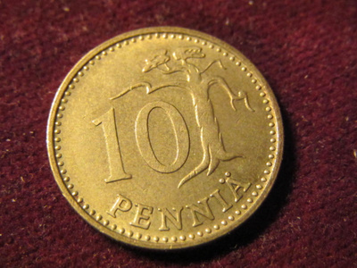 10 penniä 1965