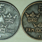 1920 ja 1949 Ruotsi 5 Fem Öre - pikkukuva 2
