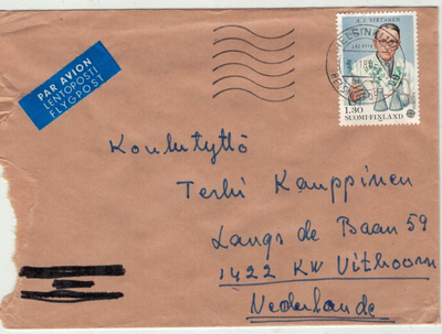1980 Eurooppa 1,30 mk kirje Hollantiin