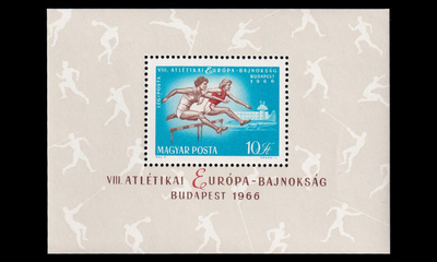 Unkari 2270BL54A ** Yleisurheilun EM-kilpailut blokki (1966)