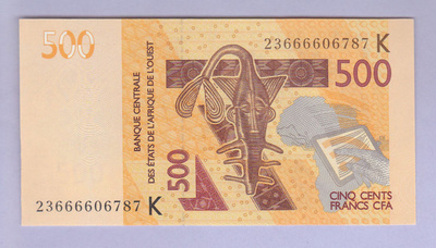West Afrikan St. (Senegal) 500 Francs v.2012- UNC P-719K