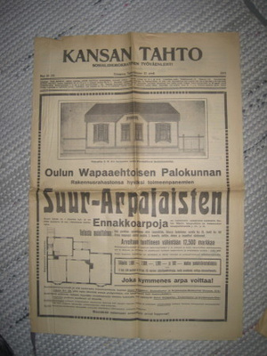 Sanomalehti: Kansan Tahto 21.1.1913