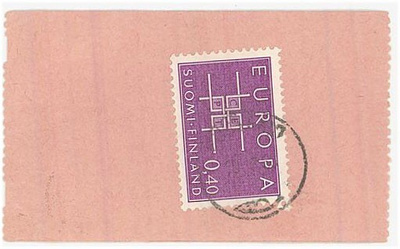 1963 Eurooppa- - postiautoaseman säilytyskuitti