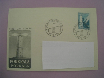 FDC Porkkala 26.1.56 ensipäivänkuori