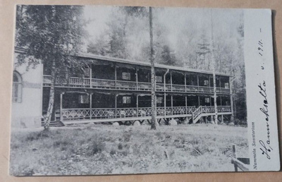 Nummela Sanatorium, näkymä parvekkeille, mv pk, k. 1911