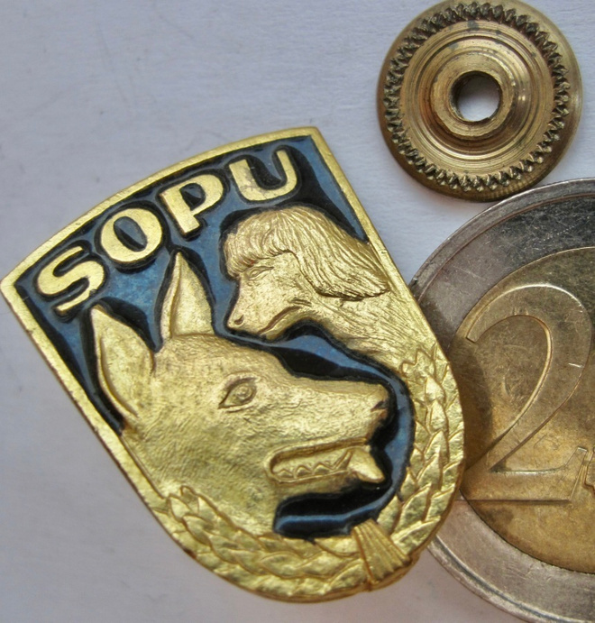 VANHA Ruuvimerkki SOPU Koirat