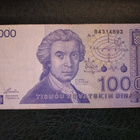 CROATIA 1000 DINAR 1991 (K15-S65) - pikkukuva 1