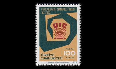 Turkki 2278 ** Kansainvälisen rautatieliitto 50v (1972)