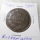 10 penniä 1900 kulkematon tasaisesti patinoitunut. - pikkukuva 5