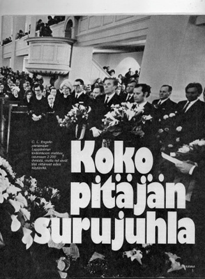 Apu n:o 8 1975 Leppävirta: Koko pitäjän surujuhla. Pilkit.