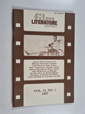 Literature/Film Quarterly - Vol 15, No. 1, 1987