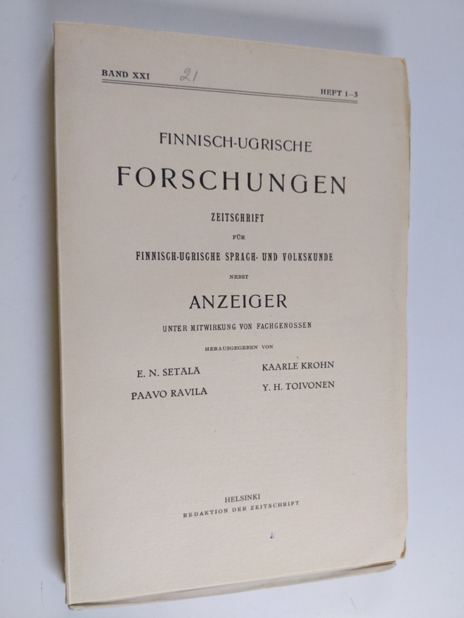 Finnisch-Ugrische Forschungen Band 21