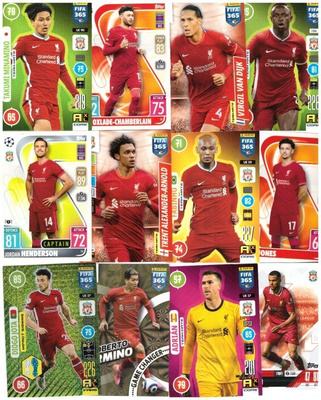 12 x LIVERPOOL sis. 2 x Erikoiskorttia