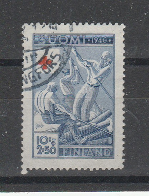 Suomi 1946, PR merkki 10mk+2,50mk , leimattu