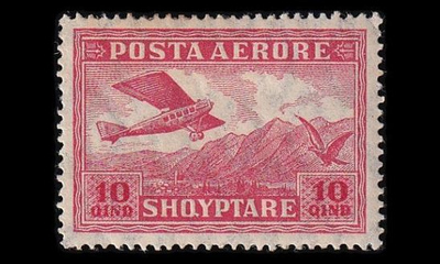 Albania 127 * Lentoposti 10 Q (1925)